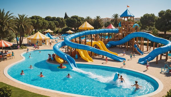 Le paradis des vacances en famille au camping Saint Cyprien dans les Pyrénées Orientales avec parc aquatique et club enfants