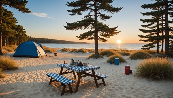 Var selection camping bord mer
